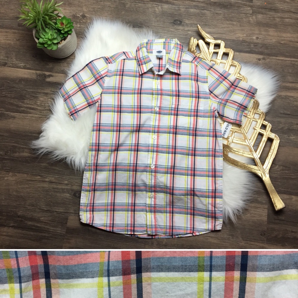 Old Navy Button Down Plaid Shirt